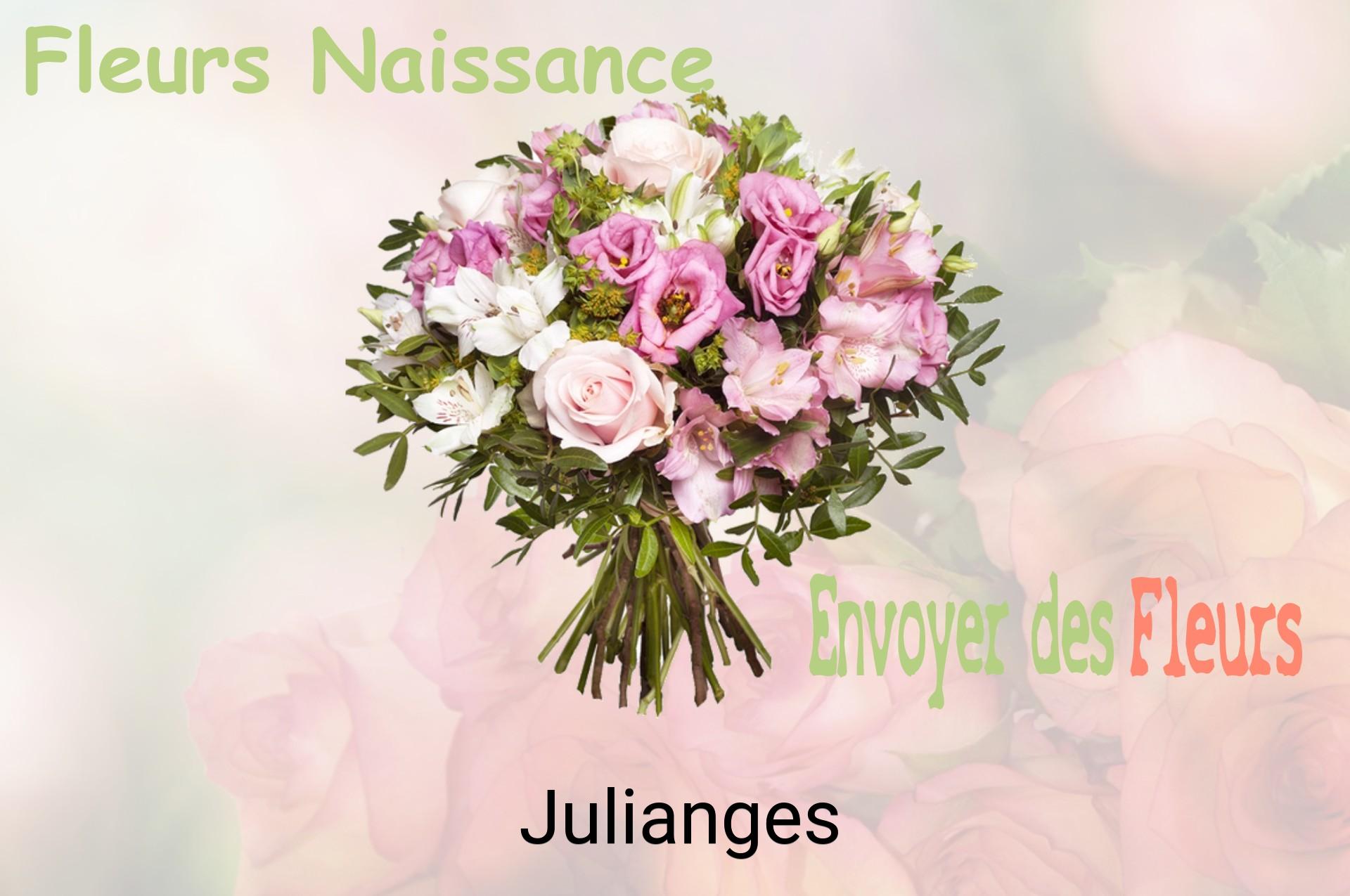 Bouquet de fleurs de naissance livré à Julianges